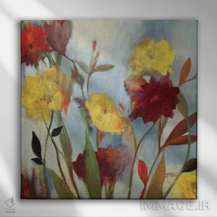 تابلو گلهای وحشی I اثر آسیا جنسن - نمای روبهرو روی دیوار