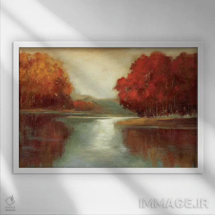 تابلو آسمان وانیلی اثر آسیا جنسن - نمای قابدار سفید