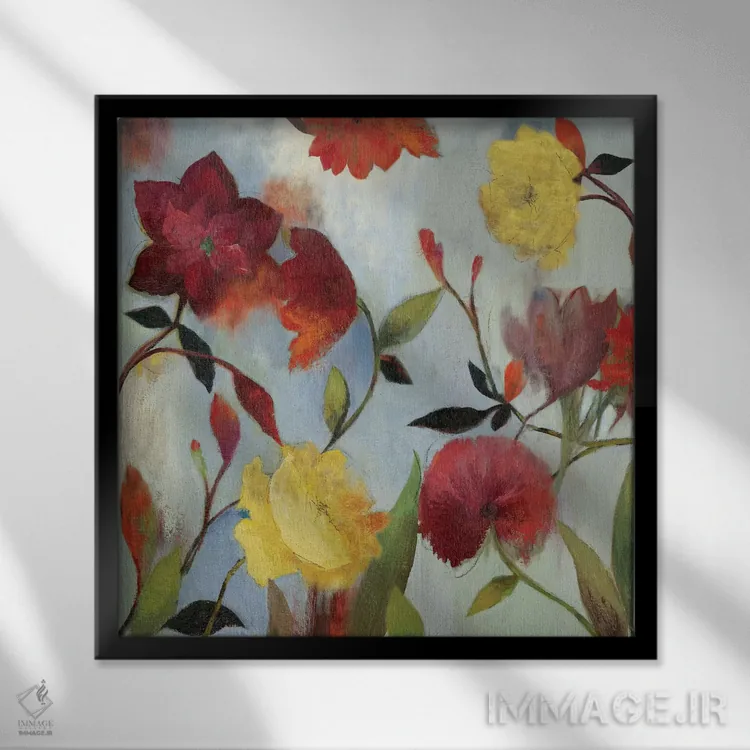 تابلو گلهای وحشی II اثر آسیا جنسن - نمای قابدار مشکی