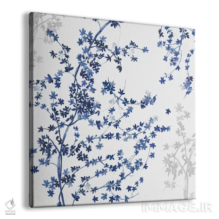 تابلو پیچک آبی اثر آسیا جنسن - نمای پرسپکتیو محصول