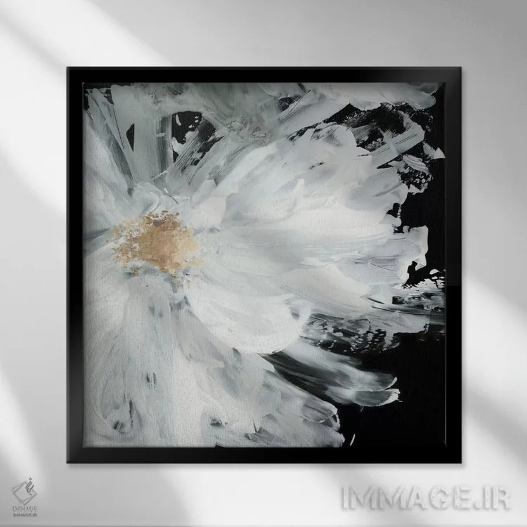 تابلو صدتومانی سیاه اثر آسیا جنسن - نمای قابدار مشکی