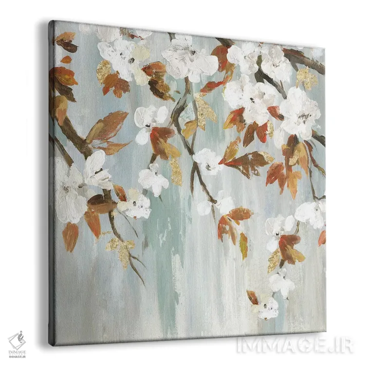 تابلو شکوفههای طلایی III اثر آسیا جنسن - نمای پرسپکتیو محصول