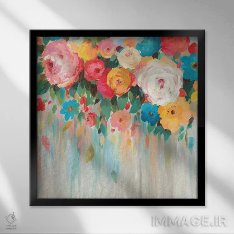 تابلو چکیدن اثر آسیا جنسن - نمای قابدار مشکی