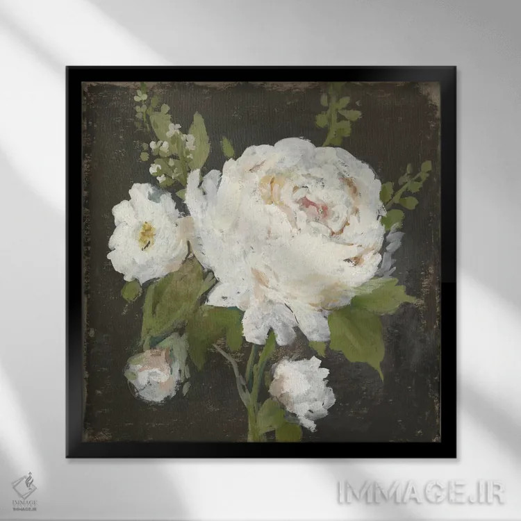 تابلو میوهٔ گل II اثر آسیا جنسن - نمای قابدار مشکی