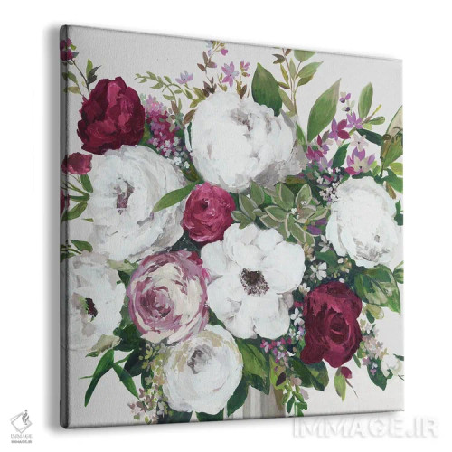 تابلو پاششهای زرشکی اثر آسیا جنسن - نمای پرسپکتیو محصول