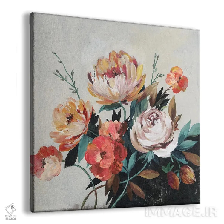 تابلو دستهگل رنگهای پاییزی اثر آسیا جنسن - نمای پرسپکتیو محصول