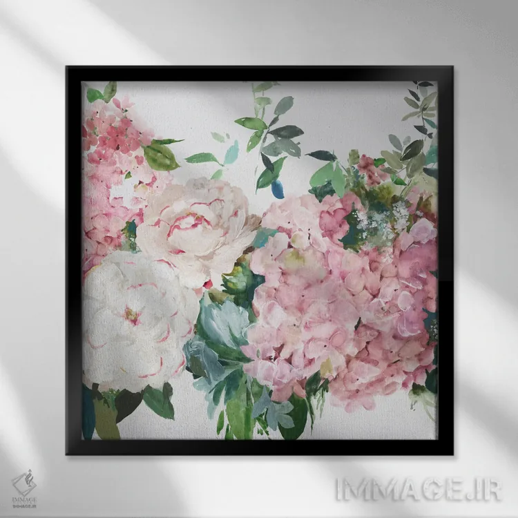 تابلو داستان بهار I اثر آسیا جنسن - نمای قابدار مشکی