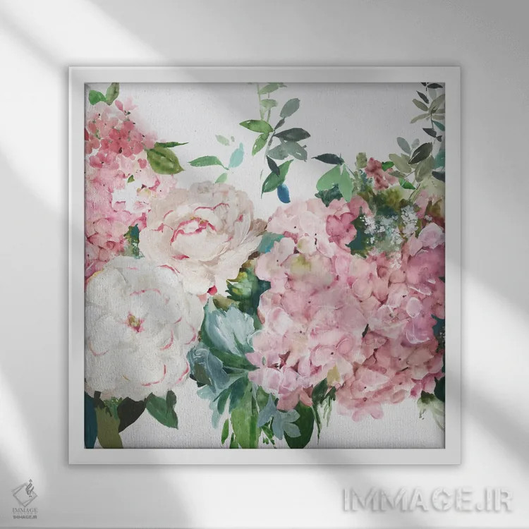 تابلو داستان بهار I اثر آسیا جنسن - نمای قابدار سفید