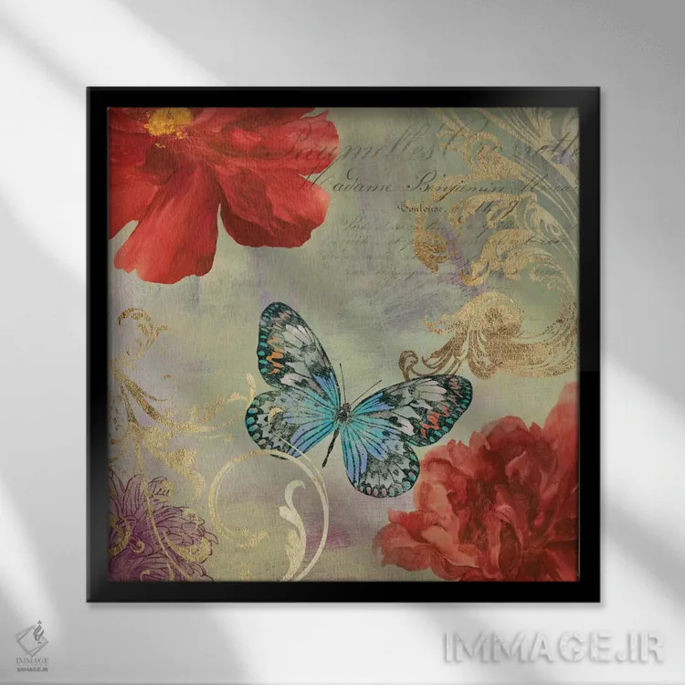 تابلو کلبه قرمز اثر آسیا جنسن - نمای قابدار مشکی