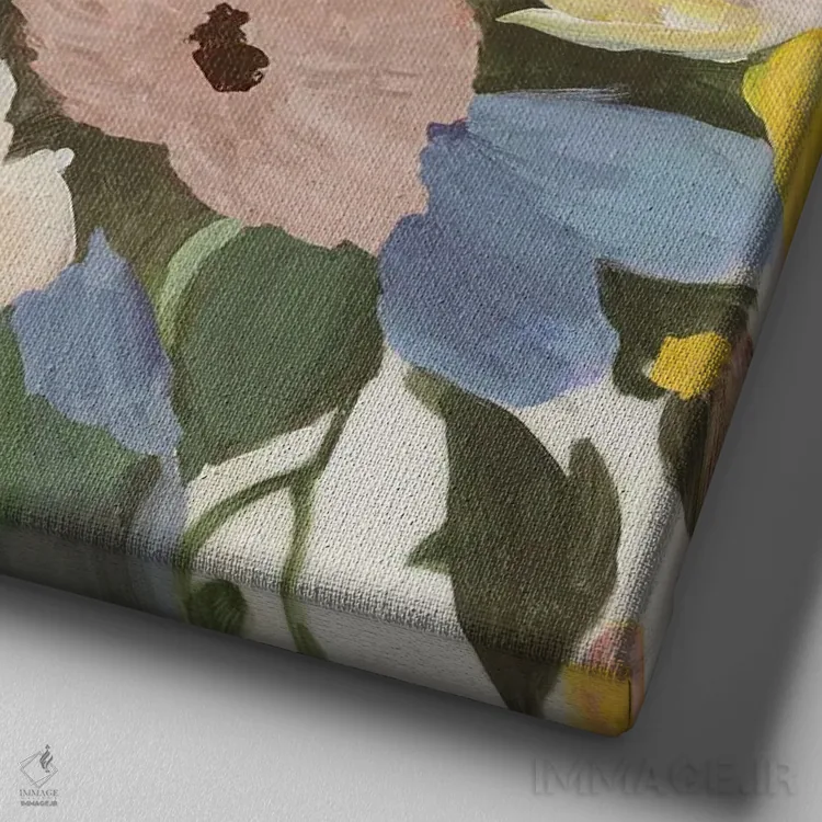 تابلو انتخابهای بهاری I اثر آسیا جنسن - نمای نزدیک بافت بوم