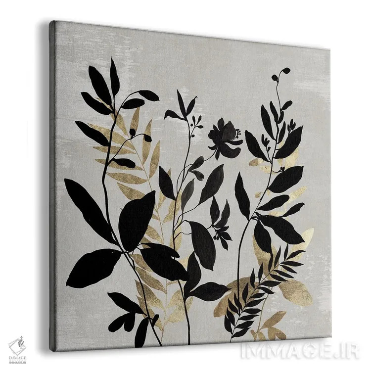 تابلو طلای گیاهی I اثر آسیا جنسن - نمای پرسپکتیو محصول