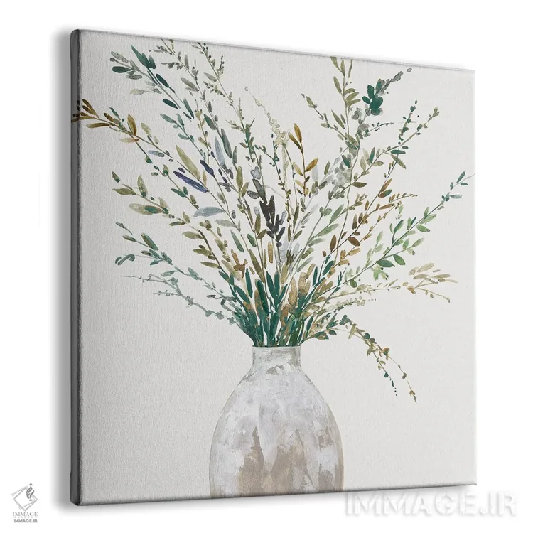 تابلو گلدان چمن II اثر آسیا جنسن - نمای پرسپکتیو محصول