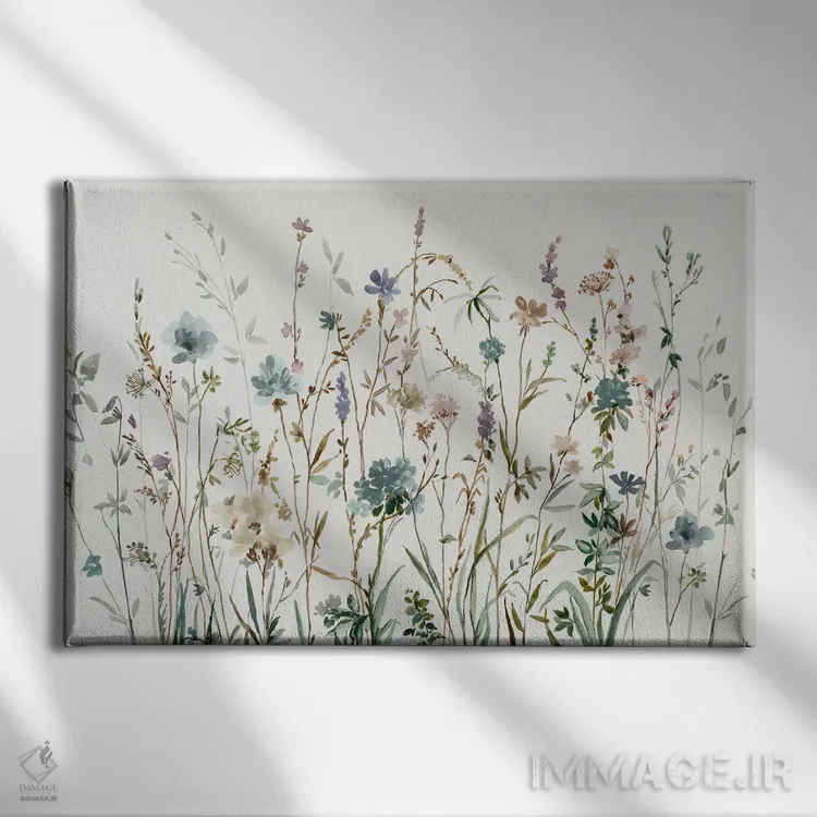 تابلو گلهای وحشی کوچک اثر آسیا جنسن - نمای روبهرو روی دیوار