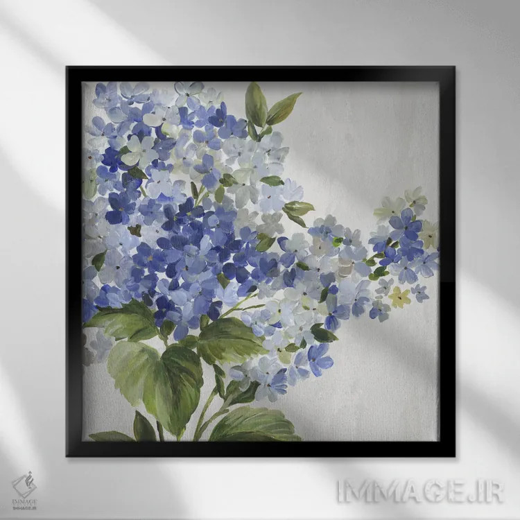 تابلو ظرافت یاسی II اثر آسیا جنسن - نمای قابدار مشکی