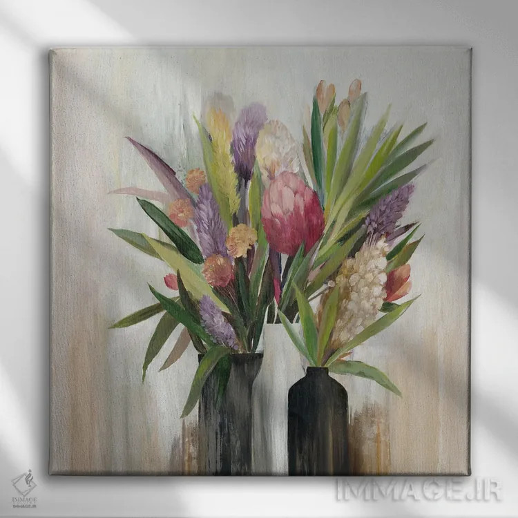 تابلو بهشت استوایی شکوفهزن اثر آسیا جنسن - نمای روبهرو روی دیوار