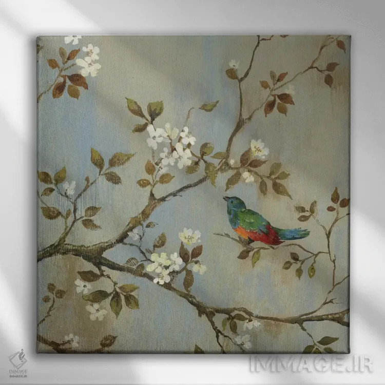 تابلو شکوفه سیب I اثر آسیا جنسن - نمای روبهرو روی دیوار