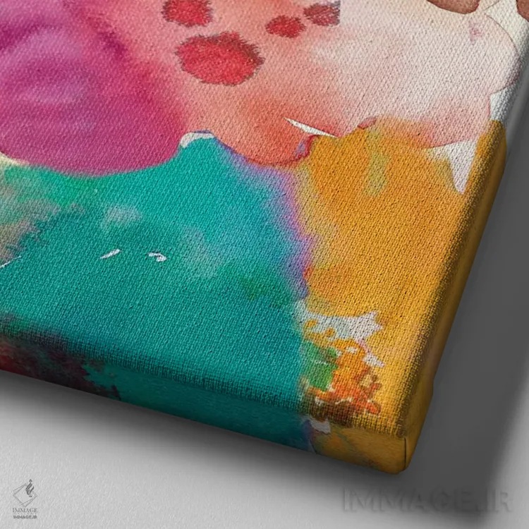 تابلو النا II اثر آسیا جنسن - نمای نزدیک بافت بوم