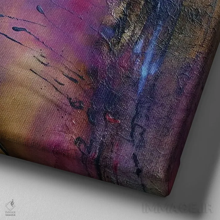 تابلو لورا با کلاه اثر آنت شموکر - نمای نزدیک بافت بوم