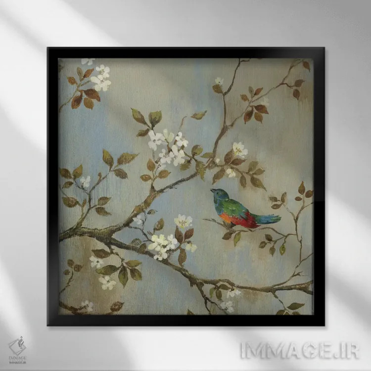 تابلو شکوفه سیب I اثر آسیا جنسن - نمای قابدار مشکی