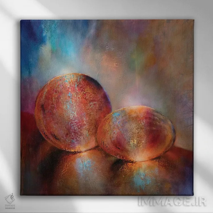 تابلو دو تیله اثر آنت شموکر - نمای روبهرو روی دیوار