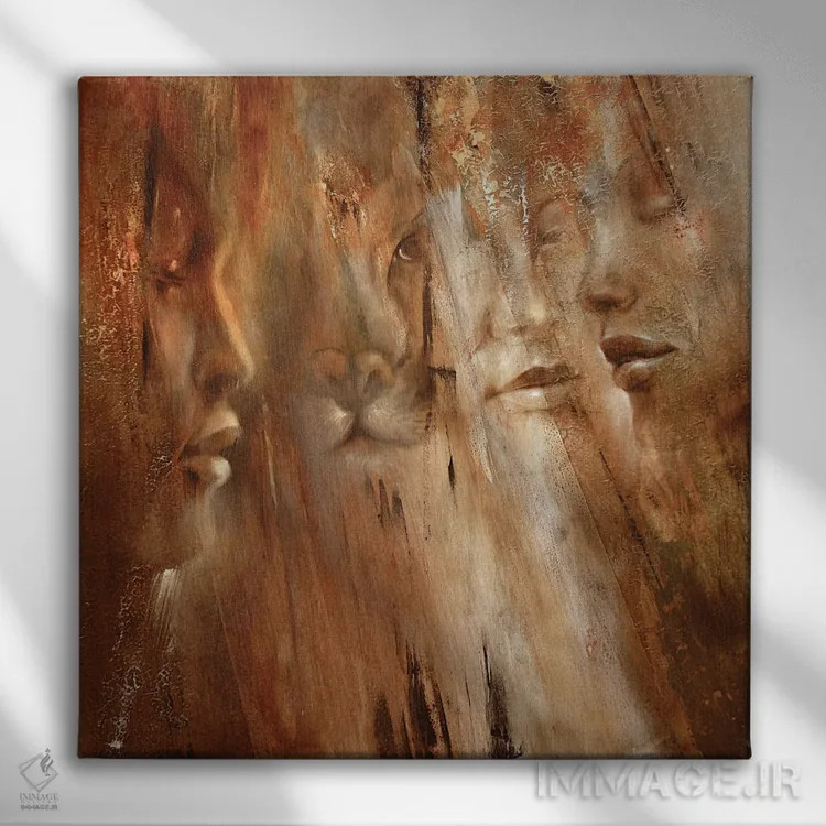 تابلو چهرهها اثر آنت شموکر - نمای روبهرو روی دیوار