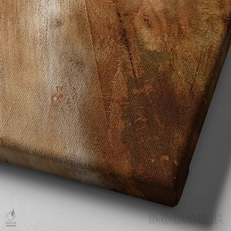 تابلو چهرهها اثر آنت شموکر - نمای نزدیک بافت بوم