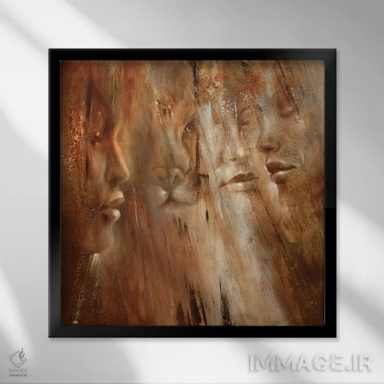 تابلو چهرهها اثر آنت شموکر - نمای قابدار مشکی