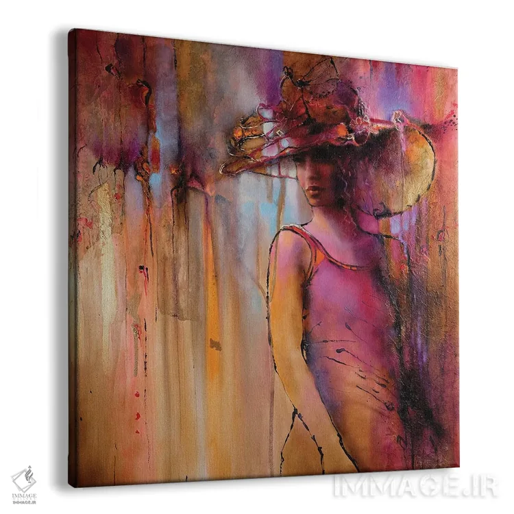 تابلو لورا با یک کلاه اثر آنت شموکر - نمای پرسپکتیو محصول