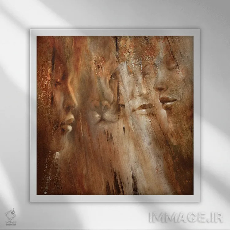 تابلو چهرهها اثر آنت شموکر - نمای قابدار سفید