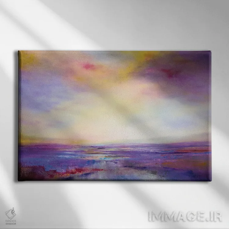 تابلو بنفش آفتاب اثر آنت شموکر - نمای روبهرو روی دیوار