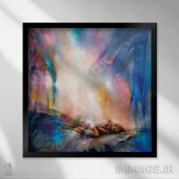 تابلو استراحت در یکشنبه اثر آنت شموکر - نمای قابدار مشکی