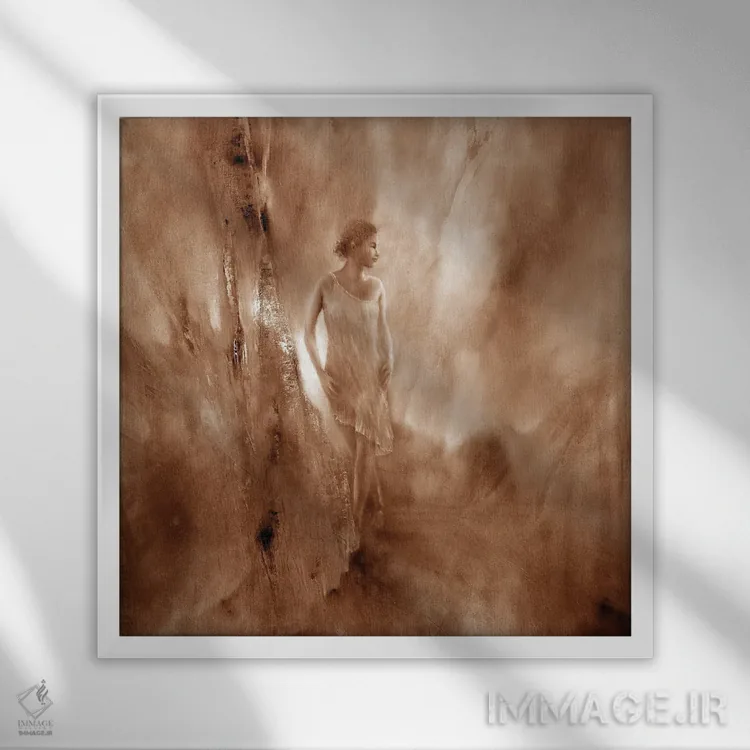 تابلو در نور اثر آنت شموکر - نمای قابدار سفید