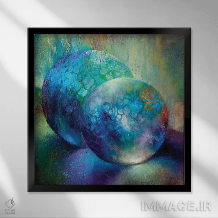 تابلو سایهها و نور اثر آنت شموکر - نمای قابدار مشکی