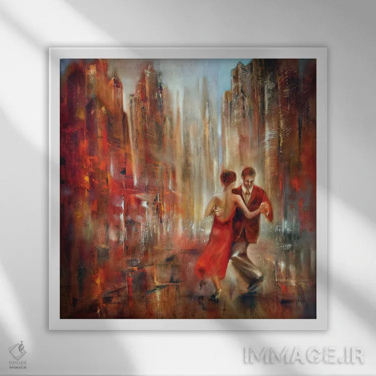 تابلو تانگو برقص اثر آنت شموکر - نمای قابدار سفید