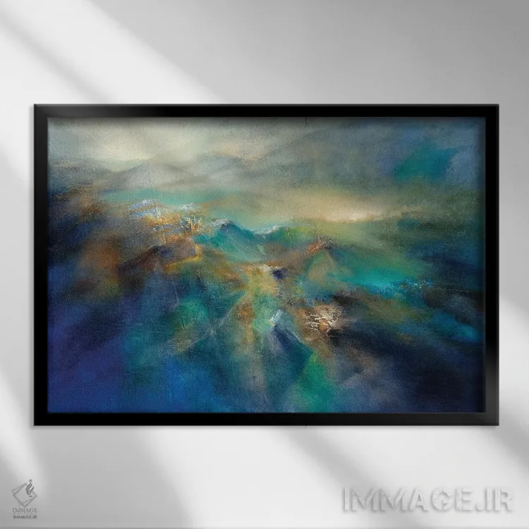 تابلو بالای همه قلهها اثر آنت شموکر - نمای قابدار مشکی