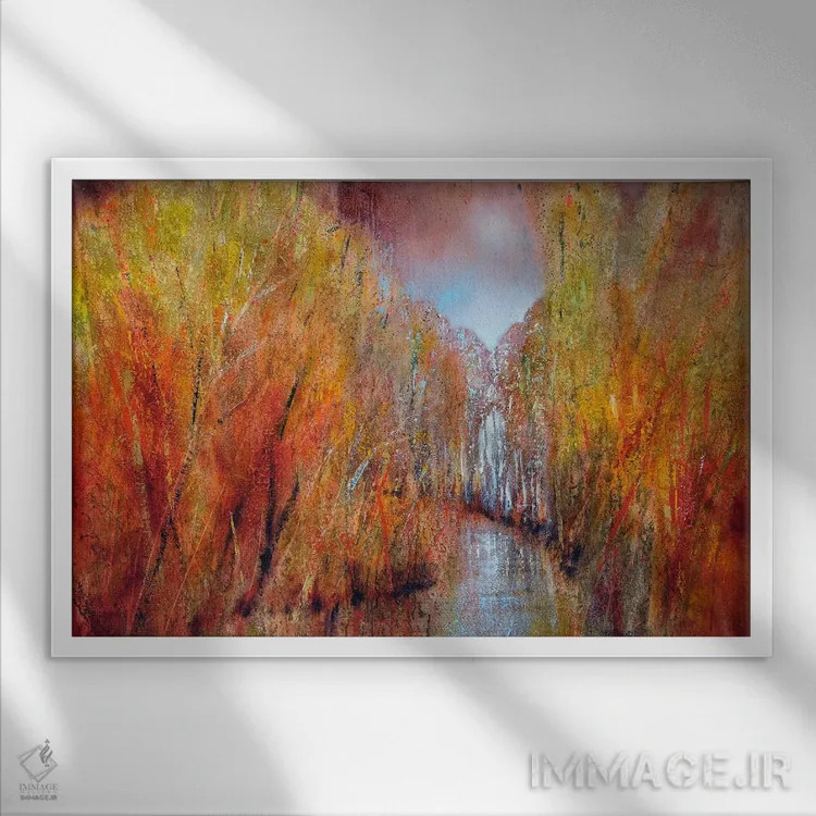 تابلو پاییز اثر آنت شموکر - نمای قابدار سفید