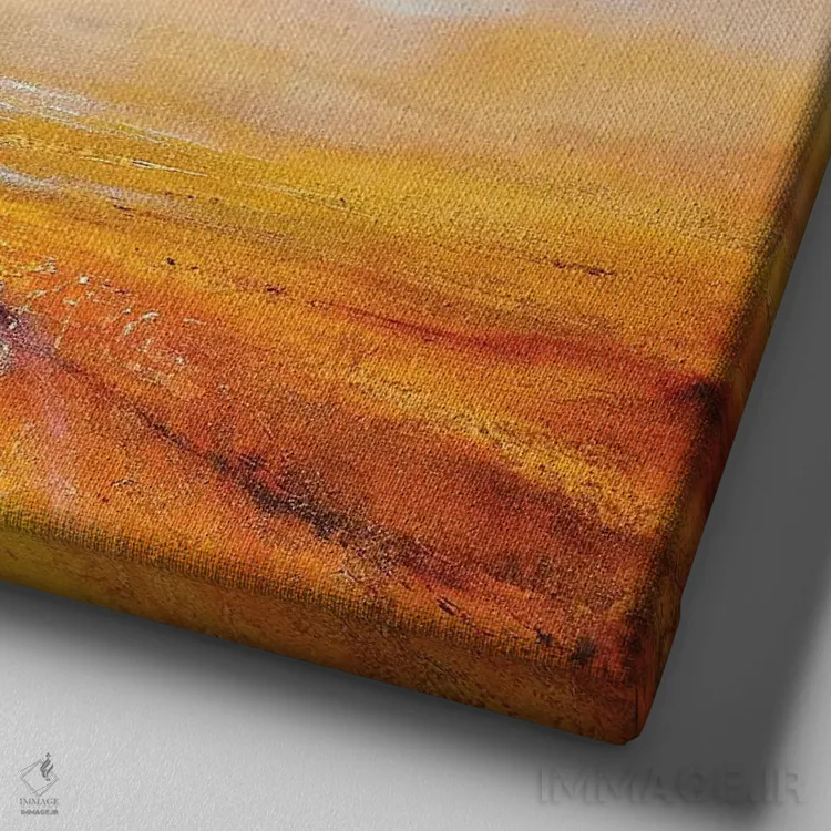 تابلو نور پاییزی اثر آنت شموکر - نمای نزدیک بافت بوم