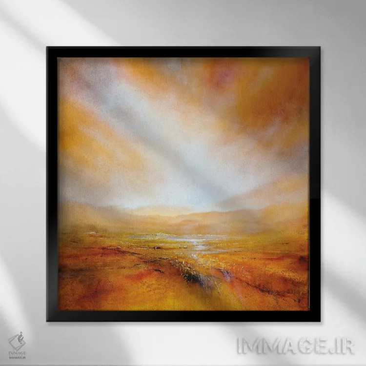 تابلو نور پاییزی اثر آنت شموکر - نمای قابدار مشکی