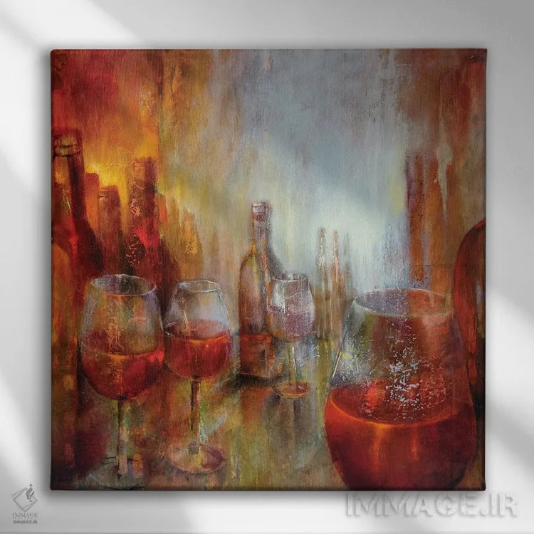 تابلو زرشکی اثر آنت شموکر - نمای روبهرو روی دیوار