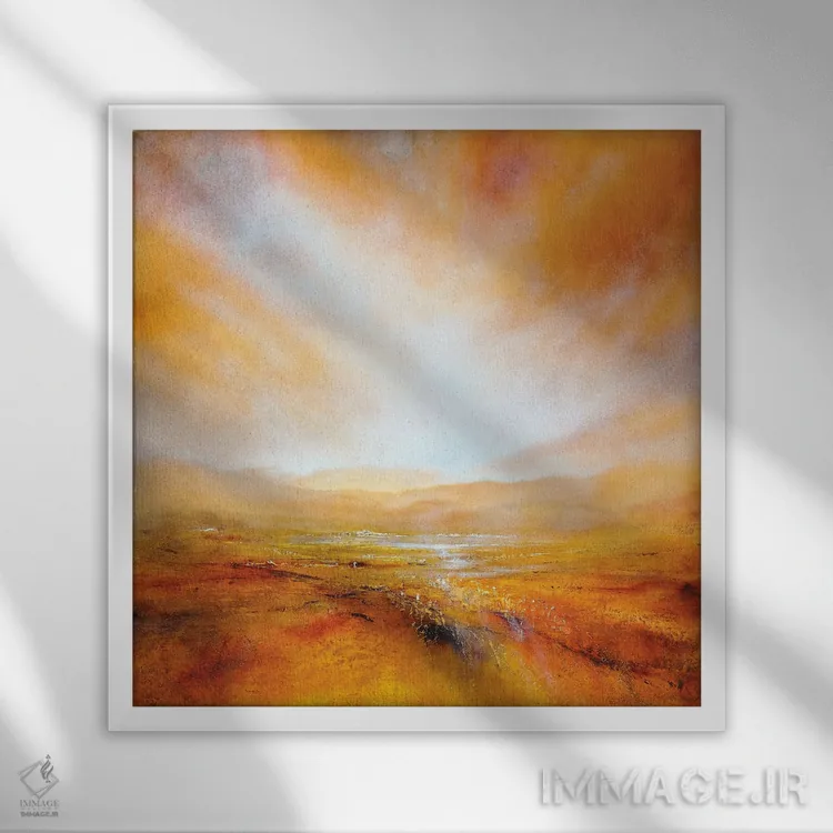 تابلو نور پاییزی اثر آنت شموکر - نمای قابدار سفید