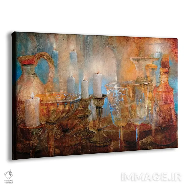 تابلو طبیعت بیجان با هفت شمع اثر آنت شموکر - نمای پرسپکتیو محصول