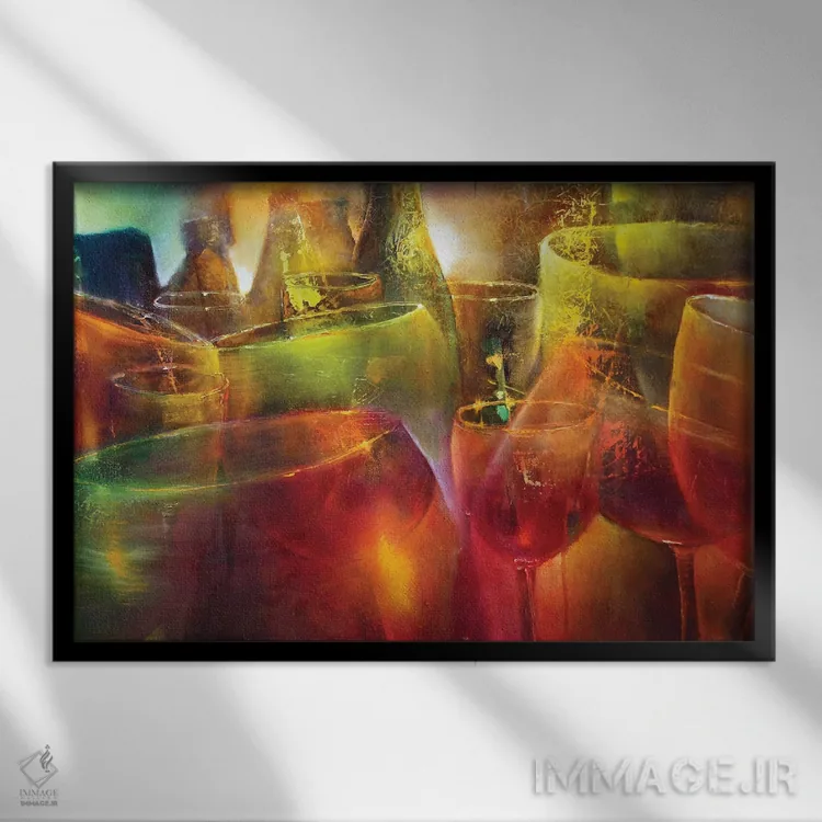 تابلو ساعت دیرهنگام اثر آنت شموکر - نمای قابدار مشکی