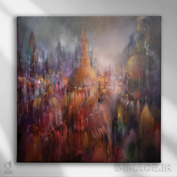 تابلو شهر کلیسایی اثر آنت شموکر - نمای روبهرو روی دیوار