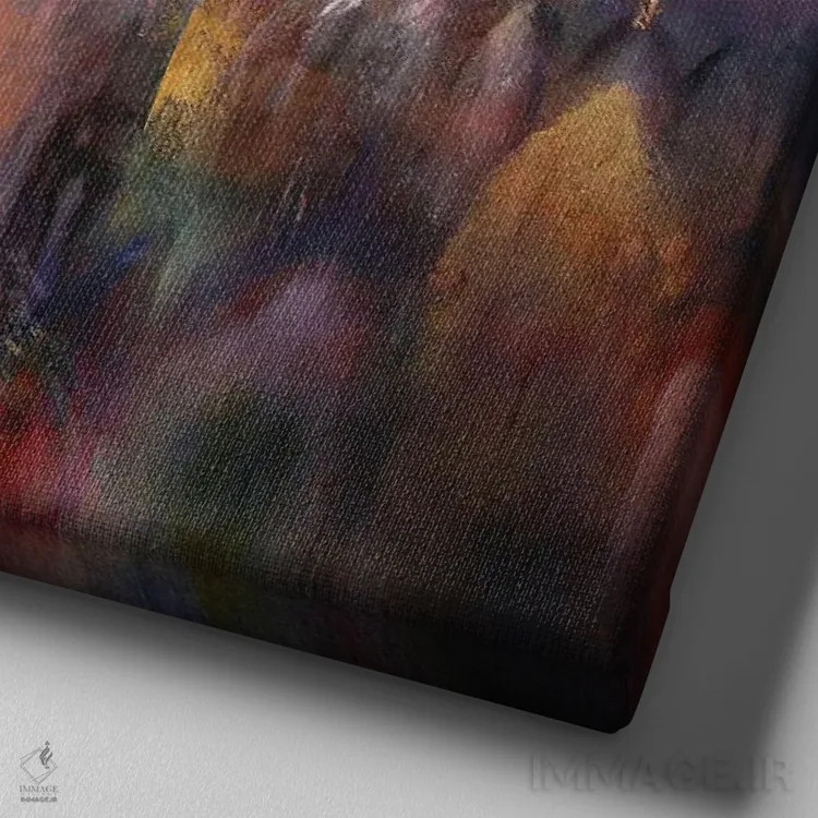 تابلو شهر کلیسایی اثر آنت شموکر - نمای نزدیک بافت بوم