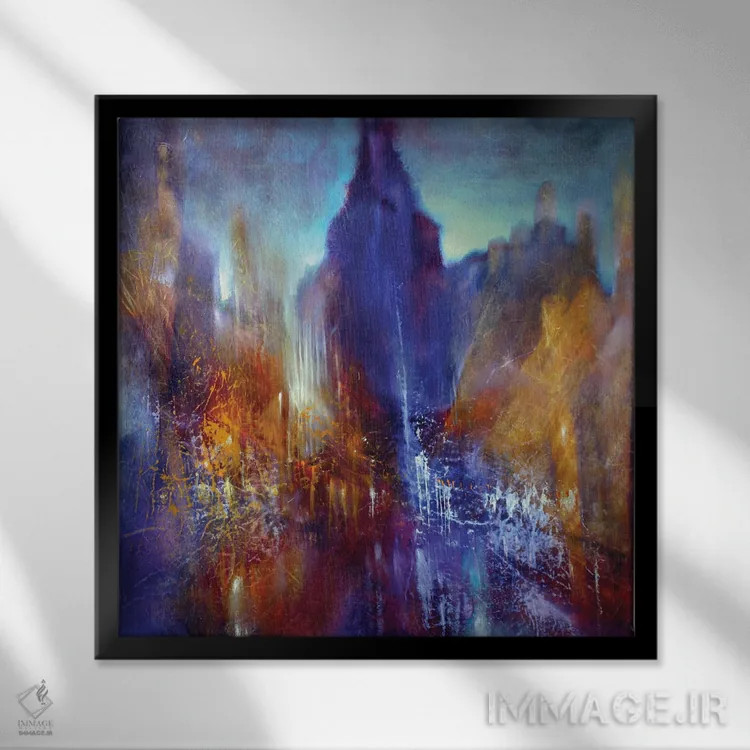 تابلو خیابان اثر آنت شموکر - نمای قابدار مشکی