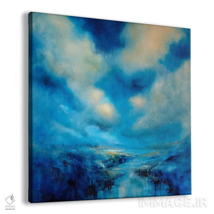 تابلو پهنای آبی اثر آنت شموکر - نمای پرسپکتیو محصول