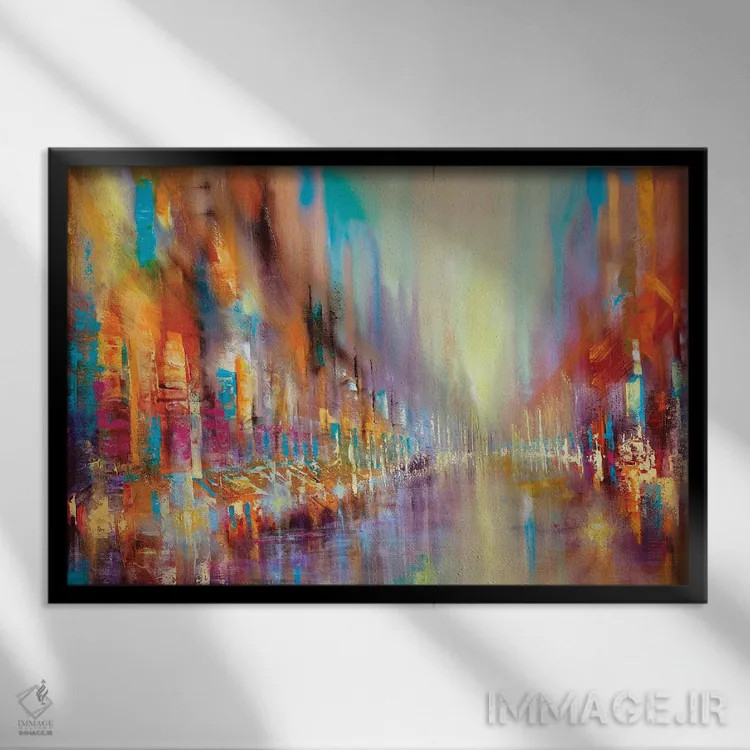 تابلو زندگی خیابانی اثر آنت شموکر - نمای قابدار مشکی