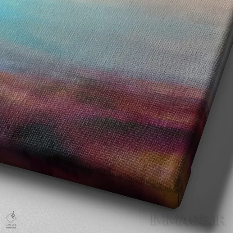 تابلو بیشهزار در نور خورشید اثر آنت شموکر - نمای نزدیک بافت بوم