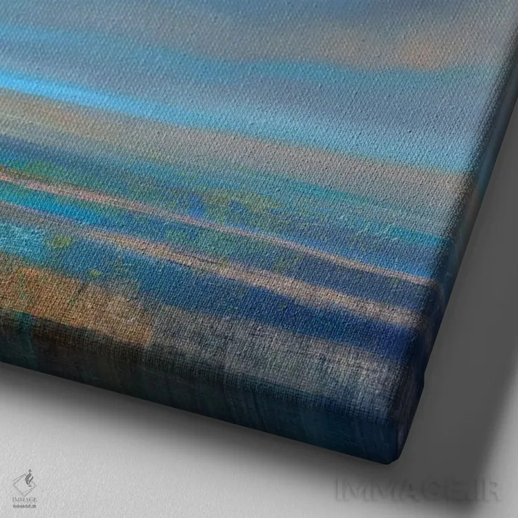 تابلو خوشبختی اثر آنت شموکر - نمای نزدیک بافت بوم