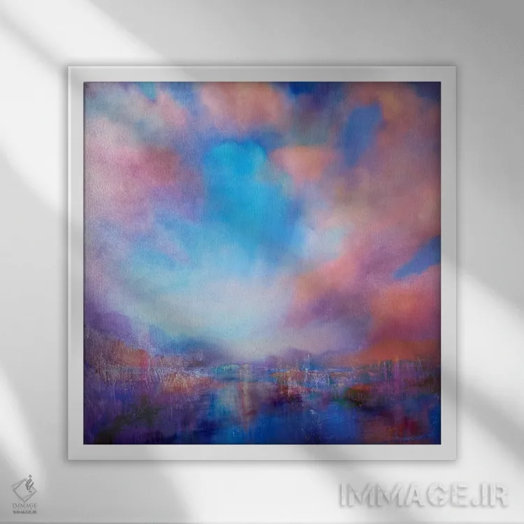 تابلو در دل طبیعت وحشی اثر آنت شموکر - نمای قابدار سفید